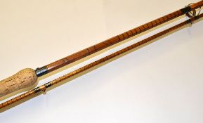 B James & Son, Ealing Rod: Mk IV Avon Carp rod, 10ft 2pc split cane, bridge guides, lined butt and