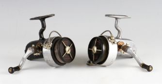 Hardy Altex Reels (2): R.H.W Altex No.2 MK III with black casing and similar Altex No.2 Mk. III in