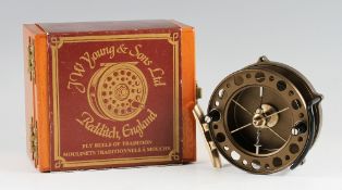 Fine J.W Young The Purist 2030 alloy Centrepin reel unused in maker's box: 6 spoke Aerial pattern