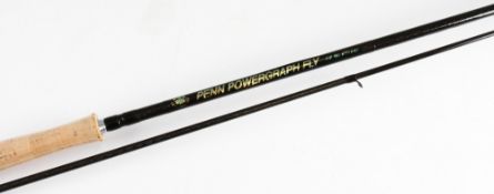 Fine Penn Powergraph trout fly rod unused: 10ft 6in 2pc graphite rod - line 7-9#, still with the