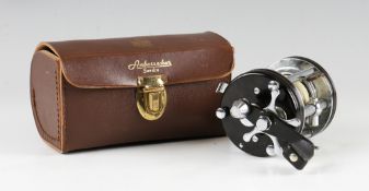 Fine Abu Ambassador 6000c level wind multiplier - black end plates, foot stamped 037100 in makers