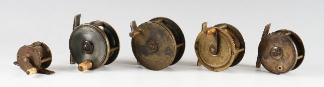 Variety of brass reels incl Hardy and other makers (5): Hardy Bros Birmingham 2.5