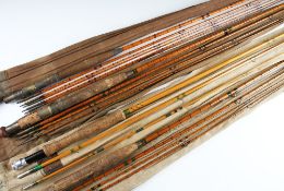 Collection of Hardy and other makers split cane trout fly rods (4) : Hardy The Taupo 10ft 3pc