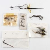 Fishing Bait Mounts (7) - Allcock Superior Artificial on makers card, Aerial Tackle Heavy c/w label,