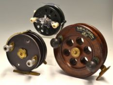 Selection of Alloy, Wooden and Bakelite sea reels (3) - to incl Ogden Smiths 