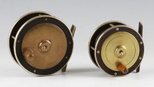 2x Fine Brass and Ebonite combination reels: 2.75