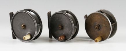 3x early vintage trout fly reels: to incl 3