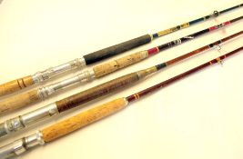 4x various 20lb sea/boat rods - to incl Abu Pacific 7ft 3in c/w lined ring guides and tip, foam