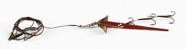 Scarce 1894 Fishing Bait Mount: stamped Patent Bedford Spinner 3 - with adjustable clip mount and