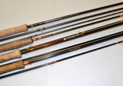 4x various carbon fly rods - Fibatube Made in Alnwick Pro-Tip 10ft 2pc carbon fibre line #7/8 made