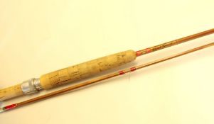 David Norwich, Glasgow Rod: 8ft 6ins 2pc #5-6 ES182. Split cane. Snake guides, hard chrome butt,