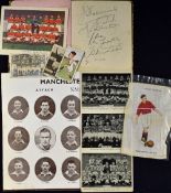 Pre-war Manchester Utd memorabilia collection to include 1930's autographs (in album) players