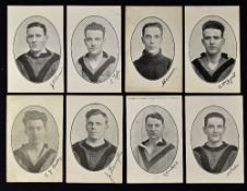 Wolves b&w player portrait postcards each featured wearing 1923/1924 Wanderers kit, issued by