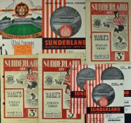 Sunderland home match programmes 1950/1951 Wolverhampton Wanderers (FAC), Coventry City (FAC),