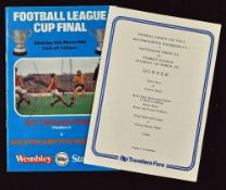 Football League Cup final with autographs of both sets of players to the team page to include
