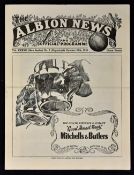 1945 England v Wales international match at the Hawthorns. West Bromwich Albion match programme