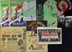 1948 FA Cup Final Manchester Utd memorabilia to include Wembley official final programme, a '