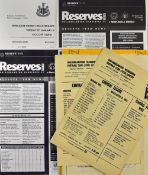 Wolverhampton Wanderers Reserves v Newcastle Utd match programmes 1970/71, 1971/72, 1973/74, 1974/