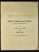 1959 Manchester Utd Statement of Accounts and Annual Report dated 31 May 1959, meeting held on 10