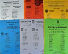 Wolverhampton Wanderers reserve team friendly matches, all single sheets, 2007 Brighton, 2008
