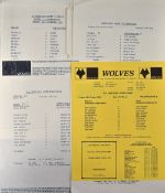Wolverhampton Wanderers Youth home match programmes to include 1980/81 Bury, 1981/82 Mansfield Town,