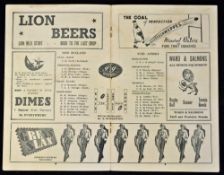 1949 South Africa v New Zealand Rugby Programme: Scarce 16 pp A5 b/w programme for this 2nd Test