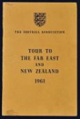 1961 FA Tour to the Far East and New Zealand official tour itinerary with flight arrangements,