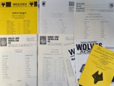 Wolverhampton Wanderers Reserves v Grimsby Town 1983/84, 1984/85, 1985/86, 1989/90, 1991/92, 1997/
