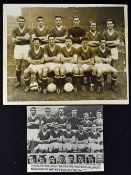 Scarce 1958 Manchester Utd b&w team photograph, press issue, photo taken on the Old Trafford pitch