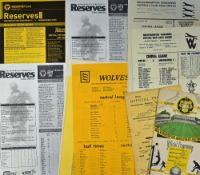 Wolverhampton Wanderers Reserves v Huddersfield Town 1947/48, 1958/59, 1972/73, 1973/74, 1974/75,