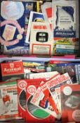 Substantial collection of Manchester Utd home and away football programmes from 1960's, with good