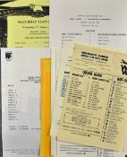 Wolverhampton Wanderers Reserves v Derby County match programmes 1970/71, 1972/73, 1973/74, 1974/75,