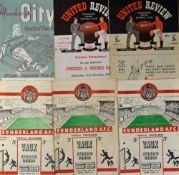 Sunderland homes to include 1953/54 Bolton Wanderers, Blackpool, Charlton Athletic, aways 1947/48