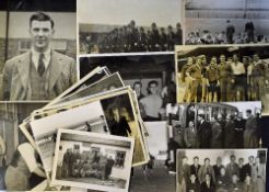 Collection of old Wolves photographs all in black & white featuring the team in training, touring,