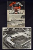 1949 Manchester Utd returned to Old Trafford after WW2 in August, here we have match programme 