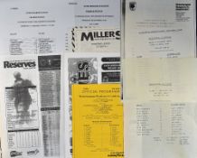 Wolverhampton Wanderers home reserves v Rotherham Utd 1983/84, 1984/85, 1985/86, 1989/90, 1990/91,