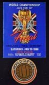 1966 World Cup Final England v West Germany match programme in excellent condition, comes with a