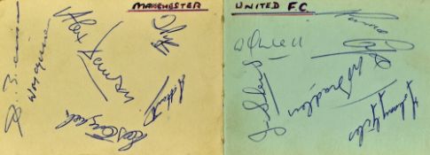 Autograph album containing hand signed signatures of 1960 Manchester Utd (Shay Brennan, Wilf