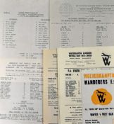 Wolverhampton Wanderers Youth team match programmes to include homes 1970/71 West Ham Utd, 1972/73