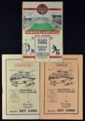 1952/1953 Middlesbrough v Manchester City, 1953/1954 Middlesbrough v Sunderland, 1953/1954
