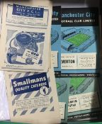 Collection of Manchester City home match programmes to include 1946/47 WBA), 1947/48 Chelsea, 1948/
