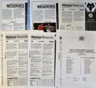 2011/2012 Wolverhampton Wanderers Reserves homes and aways, various clubs and fixtures, some earlier