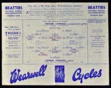 At Molineux 1945 Western Command v Eastern Command 26 September kick off 3.00pm, Army Star