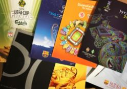 Collection of modern European Cup Final match programmes in excellent condition, enormous commercial