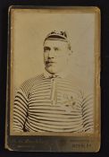 Abe Ashworth Rugby League - Cabinet Photograph Card in Rugby Jersey and Cap: 6.5