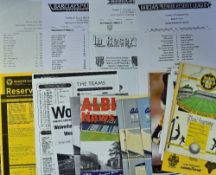 West Bromwich Albion reserves v Wolverhampton Wanderers reserves 1956/57, 1959/60, 1962/63, 1976/77,