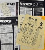 Wolverhampton Wanderers Reserves v Bolton Wanderers match programmes 1971/72, 1972/73, 1974/75,