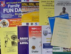 Charity match programmes to include 1972 Ex-Wolves v Ex-WBA, 1974 Ex-WBA v Wolves/Blues XI, 2000