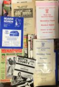 Collection of Welsh football programmes with a good content of Wrexham, some Rhyl and homes and