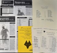 Wolverhampton Wanderers Reserves v Port Vale 1983/84, 1984/85, 1985/86, 1989/90, 1991/92, 1996/97,